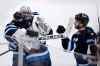 CP
Winnipeg Jets' Mark Scheifele (55) celebrates his game-winning goal in overtime against the Arizona Coyotes with goaltender Connor Hellebuyck (37) and Josh Morrissey (44) during NHL action in Winnipeg on Sunday March 27, 2022. (Fred Greenslade / The Canadian Press)
