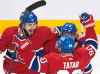 Montreal Canadiens’ Brendan Gallagher (11) celebrates with teammates Phillip Danault (24) and Tomas Tatar (90) after scoring against the Winnipeg Jets during second period NHL hockey action in Montreal, Saturday, March 6, 2021. (Graham Hughes / The Canadian Press)
