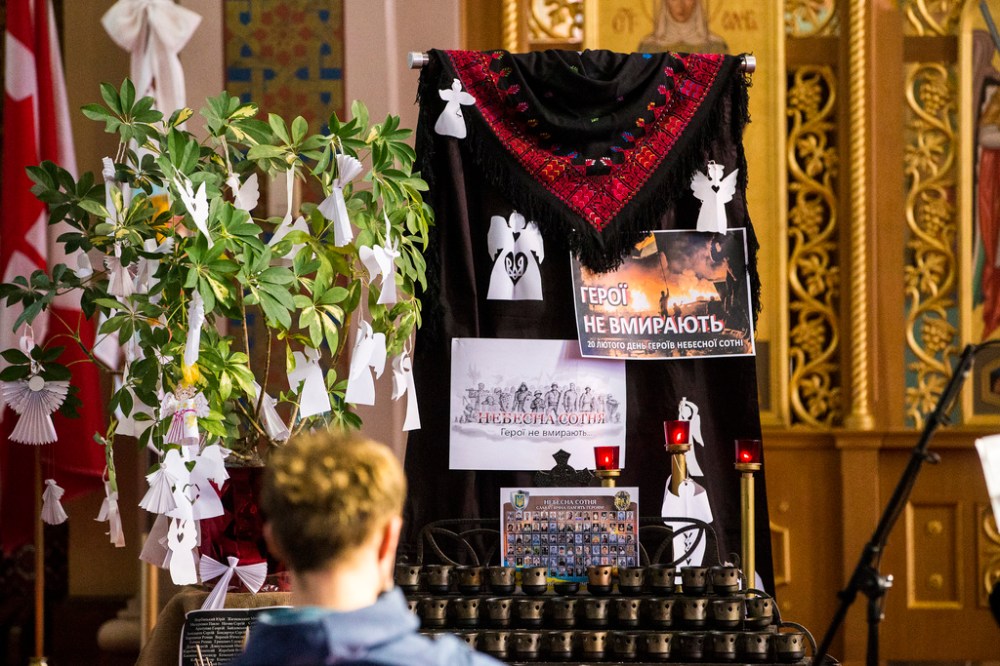 Thursday's service was unfamiliar to parishioners since it’s used in times of war, says Eugene Waskiw. (Mikaela MacKenzie / Winnipeg Free Press)