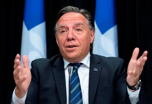 Quebec Premier Francois Legault responds to reporters questions during a news conference on the COVID-19 pandemic at the National Assembly in Quebec City on September 15, 2020. Quebec has begun rolling out its COVID-19 advertising campaign in the hopes of putting a human face on the deadly virus and reaching those who discount its severity. The ads -- the first of which was released Tuesday night -- include testimonials of those impacted directly by COVID-19. Premier Francois Legault shared the 30-second spot — the story of a man named Francis, a COVID-19 survivor in his 50s. THE CANADIAN PRESS/Jacques Boissinot