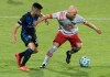 Montreal Impact's Emanuel Maciel, left, challenges Toronto FC's Michael Bradley during second half MLS soccer action in Montreal, Friday, August 28, 2020. Toronto FC prepares to head west to face the Vancouver Whitecaps on the weekend with a question-mark over captain Michael Bradley, the victim of a nasty tackle in the dying moments of Tuesday's loss to visiting Montreal. THE CANADIAN PRESS/Graham Hughes