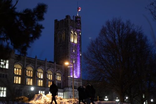 Western University campus is seen in London, Ont., on Wednesday, Jan., 8, 2020. The Middlesex-London Health Unit is declaring a community COVID-19 outbreak after five Western University students tested positive for the virus. THE CANADIAN PRESS/Mark Spowart