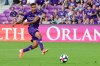 Orlando City forward Tesho Akindele shoots and scores a goal against FC Dallas during the first half of an MLS soccer match, Saturday, Aug. 3, 2019, in Orlando, Fla. Canadian international Tesho Akindele has agreed to a contract extension with Orlando City SC that includes options for the 2022 and '23 seasons. THE CANADIAN PRESS/AP, John Raoux