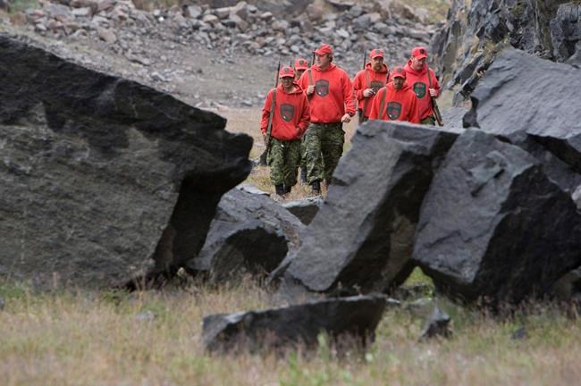 Members of the Canadian Rangers take part in a exercise during Operation Nanook in Iqaluit, Nunavut, Sunday, August 23, 2009. When 40 Canadian Rangers swung into action in northern Quebec this week to set up heated tents for COVID-19 screening and conduct other tasks in their local communities due to the pandemic, they formed the most visible military response to the crisis to date. THE CANADIAN PRESS/Jonathan Hayward