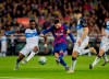 Barcelona's Lionel Messi scores a goal during a Spanish La Liga soccer match between Barcelona and Alaves at Camp Nou stadium in Barcelona, Spain, Saturday, Dec. 21, 2019. (AP Photo/Joan Monfort)