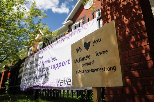 The McKenzie Towne long term care facility seen in Calgary, Alta., Wednesday, June 3, 2020, amid a worldwide COVID-19 pandemic. THE CANADIAN PRESS/Jeff McIntosh