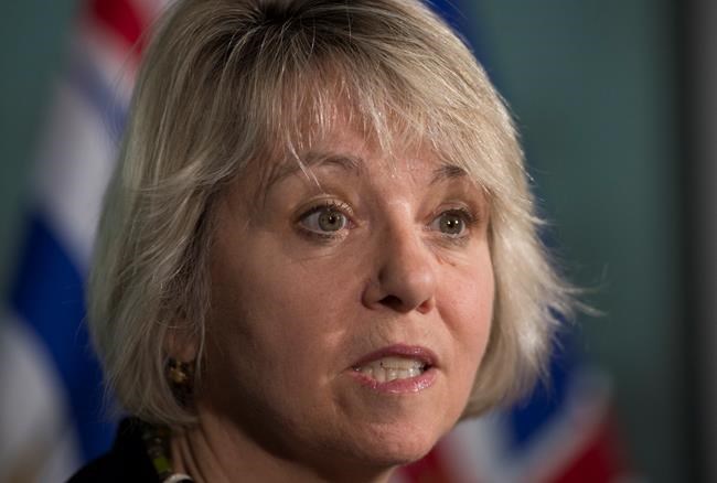 Provincial Health Officer Dr. Bonnie Henry addresses the media during a news conference regarding the coronavirus in Vancouver, B.C., Friday, Jan. 31, 2020. THE CANADIAN PRESS/Jonathan Hayward