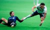 Vancouver Whitecaps forward Theo Bair (14) fights for control of the ball with Montreal Impact defender Luis Binks (5) during second half MLS soccer action in Vancouver, B.C. Wednesday, September, 16, 2020. THE CANADIAN PRESS/Jonathan Hayward