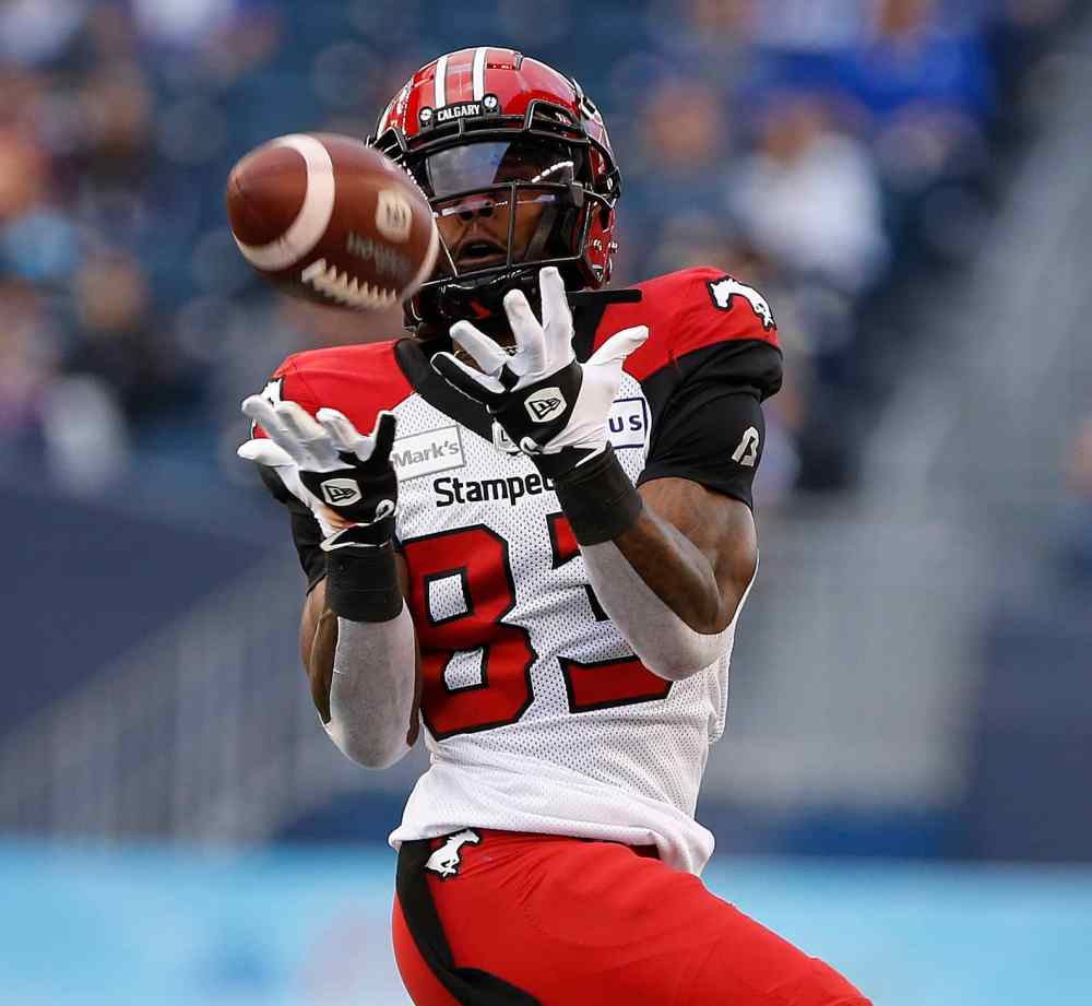 THE CANADIAN PRESS
The Calgary Stampeders released receiver Josh Huff. THE CANADIAN PRESS/John Woods