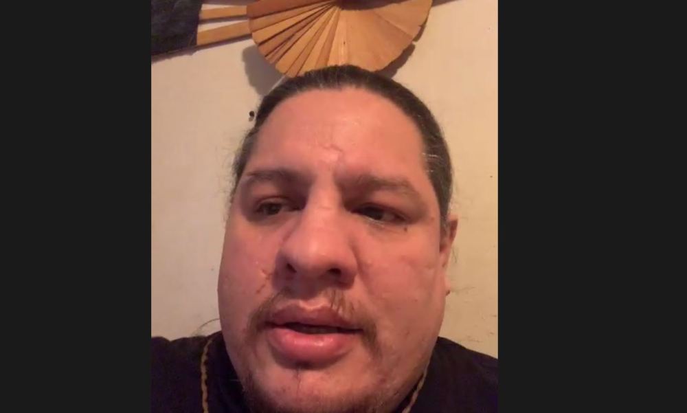 SCREENSHOT
Peguis First Nation man Junior Cochrane, 41, alleges he was racially profiled and placed in the back of a police cruiser while working at a COVID-19 isolation hotel in Winnipeg on Feb. 3. The incident is now subject to a Law Enforcement Review Agency complaint.