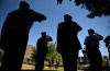 CP
Korean War veterans along with Lt.Gen. Wayne Eyre, Commander of the Canadian Army, salute, second from left, during a ceremony commemorating the 70th anniversary of the Korean War at the Monument to the Canadian Fallen in Ottawa, on Sunday, June 21, 2020. THE CANADIAN PRESS/Justin Tang