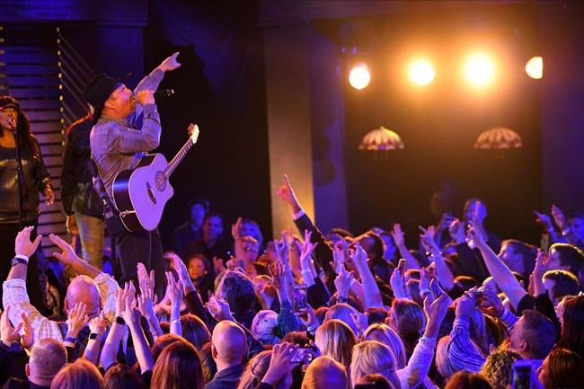 FILE - In this Nov. 13, 2019, file photo, Garth Brooks performs