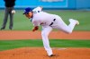 Los Angeles Dodgers starting pitcher Julio Urias throws to the plate during the first inning of a baseball game against the San Francisco Giants Friday, Aug. 7, 2020, in Los Angeles. (AP Photo/Mark J. Terrill)