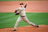 San Diego Padres starting pitcher Blake Snell delivers during the first inning of a baseball game against the Los Angeles Dodgers in Los Angeles, Saturday, April 24, 2021. (AP Photo/Kyusung Gong)