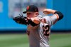 San Francisco Giants starting pitcher Logan Webb throws to the plate during the first inning of a baseball game against the Los Angeles Dodgers Saturday, July 25, 2020, in Los Angeles. (AP Photo/Mark J. Terrill)