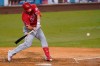 Los Angeles Angels' Mike Trout hits a home run during the third inning of the team's baseball game against the Los Angeles Dodgers on Friday, Sept. 25, 2020, in Los Angeles. (AP Photo/Ashley Landis)