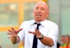 FILE - In this Sunday, Sept. 29, 2013 file photo, Catania coach Rolando Maran gestures during the Serie A soccer match between Catania and Chievo Verona at the Angelo Massimino stadium in Catania, Italy. Italian club Genoa fired coach Rolando Maran on Monday Dec. 21, 2020 as the team remained stuck in the relegation zone following a 2-0 loss to Benevento. (AP Photo/Carmelo Imbesi, File)