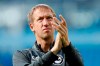 FILE - In this Saturday, Aug. 31, 2019 file photo, Brighton's head coach Graham Potter during the English Premier League soccer match between Manchester City and Brighton & Hove Albion at Etihad stadium in Manchester, England. Brighton was a voice of the Premier League league during the three-month coronavirus pandemic shutdown. The south-coast club’s boardroom leaders, coaches and players navigated not just its own supporters but the league’s wider fan base through an unprecedented time in English footballing history. (AP Photo/Rui Vieira, File)