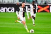 Juventus' Cristiano Ronaldo controls the ball during the Serie A soccer match between Inter Milan and Juventus at the Allianz Stadium in Turin, Italy, Sunday March 8, 2020. The match was played to a closed stadium as a measure against coronavirus contagion. (Marco Alpozzi/LaPresse via AP)