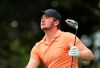 Sam Horsfield of England watches his tee shot during day two of the Celtic Classic at Celtic Manor Resort, Newport, Wales, Friday Aug. 14, 2020. (David Davies/PA via AP)