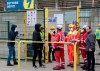 Spectators have their temperature measured as they enter the Via Del Mare Stadium in Lecce, Italy, Sunday, March 1, 2020 prior to the Serie A soccer match between Lecce and Atalanta. (Donato Fasano/LaPresse via AP)