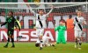 FILE - In this Wednesday, Dec. 7, 2016 file photo, Legia's Bartosz Bereszynski, centre, Michal Kopczynski, right, celebrate their victory during the Champions League group stage soccer match between Legia Warsaw and Sporting Lisbon, at Stadion Wojska Polskiego, in Warsaw, Poland. Soccer fans worldwide are hungry for live games to watch and the Ekstraklasa league in Poland is ready to show them. Germany leads Europe’s top-ranked leagues to restart on Saturday, May 16, 2020 after the shutdown. Poland is set to be an early follower on Friday, May 29 with a digital strategy to reach new viewers. Global attention on games in South Korea this month suggests a demand for soccer that returns during the pandemic. (AP Photo/Alik Keplicz, file)