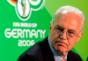 FILE - In this June 29, 2006 file photo Franz Beckenbauer, then President of the German Organization Committee of the soccer World Cup briefs the media during a news conference at the Olympic Stadium in Berlin. Five years into a sprawling investigation of soccer corruption, the first courtroom trial in Switzerland is due to begin Monday, March 9, 2020 in a 2006 World Cup fraud case. Sepp Blatter, the former FIFA president, and German soccer great Franz Beckenbauer are listed by Switzerland's federal criminal court to testify in the trial of four soccer officials implicated in a suspect 6.7 million euros ($7.6 million) payment. (AP Photo/Markus Schreiber, file )