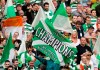 FILE - This Sunday, March 25, 2012 file photo shows a general view of Celtic's supporter's during the Scottish Premier League soccer match between Rangers and Celtic at Ibrox, Glasgow, Scotland. Chaos is engulfing Scotland's attempts to deliver a resolution to the season and it might prove to a warning sign to other European leagues weighing up how to conclude a pandemic-affected campaign. The Scottish Professional Football League has on Tuesday, April 14, 2020 asked all 42 clubs in its league system to vote on whether to cancel the season and for final placings to be determined by the points per game of each club. (AP Photo/Scott Heppell, file)