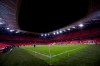 FILE - This Wednesday, Dec.10, 2014 file photo shows a general view of San Mames stadium in Bilbao, northern Spain. The Spanish soccer federation has on Friday, April 16, 2021 offered Sevilla as an alternative host city for the European Championships if UEFA rules out using Bilbao as planned. The federation has suggested that Sevilla’s La Cartuja Stadium could be used instead of Bilbao’s San Mames. Last week the federation ruled out allowing fans into San Mames due to the pandemic situation. (AP Photo/Alvaro Barrientos, file)