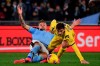 Lazio's Sergej Milinkovic-Savic, left, and Verona's Marash Kumbulla battle for the ball during the Italian Serie A soccer match between Lazio and Hellas Verona at the Stadio Olimpico in Rome, Wednesday, Feb. 5, 2020. (Alfredo Falcone/LaPresse via AP)