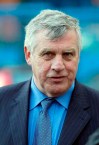 FILE - In this Feb. 10, 2004 file photo, Peter Lorimer looks on in Leeds, England. Leeds record goalscorer Peter Lorimer has died at age 74. The Premier League club announced Lorimer’s death on Saturday, March 20, 2021 saying the former Scotland international had been suffering with a long-term illness.(Gareth Copley/PA via AP, file)