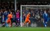 Newcastle United's Miguel Almiron, center, celebrates scoring his side's first goal of the game during the English FA Cup third round soccer match between Rochdale and Newcastle United at The Crown Oil Arena, Rochdale, England, Saturday, Jan. 4, 2020. Newcastle has been taken to a replay by third-tier Rochdale in the third round of the FA Cup to continue its poor recent record in the world’s oldest club knockout competition. (Richard Sellers/PA via AP)