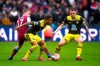 West Ham United's Jarrod Bowen, left, battles for the ball against Southampton's Ryan Bertrand, center, and Pierre-Emile Hojbjerg during their English Premier League soccer match at London Stadium, in London, Saturday, Feb. 29, 2020. (Victoria Jones/PA via AP)