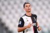 Juventus' Cristiano Ronaldo in action during the Serie A soccer match between Juventus and Lecce, at the Allianz Stadium in Turin, Italy, Friday, June 26, 2020. (Fabio Ferrari/LaPresse via AP)