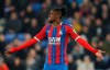 Crystal Palace's Wilfried Zaha appeals during their English Premier League soccer match against Brighton & Hove Albion at Selhurst Park, London, Monday, Dec 16, 2019. (Nigel French/PA via AP)
