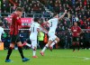 Chelsea's Marcos Alonso, center, celebrates scoring his side's second goal of the game during their English Premier League soccer match against AFC Bournemouth at the Vitality Stadium, Bournemouth, England, Saturday, Feb. 29, 2020. (Mark Kerton/PA via AP)