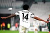 Juventus' Weston McKennie celebrates after scoring during the Serie A soccer match between Juventus and Crotone, at the Allianz Stadium in Turin, Italy, Monday, Feb. 22, 2021. (Marco Alpozzi/LaPresse via AP)