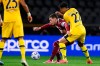 Torino's Andrea Belotti, center, in action during the Italian Serie A soccer match between Torino and Parma at the Olimpico Grande Torino stadium in Turin, Italy, Monday, May 3, 2021. (Fabio Ferrari/LaPresse via AP)