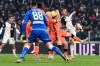 Juventus' Daniele Rugani, right, in action during the Italian Cup soccer match between Juventus and Udinese, at the Allianz Stadium in Turin, Italy, Wednesday, Jan. 15, 2020. (Fabio Ferrari/LaPress via AP)