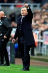 Everton manager Carlo Ancelotti gestures during the English Premier League soccer match against Newcastle United at St James' Park, Newcastle, England, Saturday Dec. 28, 2019. (Owen Humphreys/PA via AP)