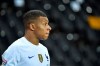 France's Kylian Mbappe looks on during the UEFA Nations League soccer match between Sweden and France at Friends Arena, Saturday, Sept. 5, 2020, in Stockholm, Sweden. (Jessica Gow/TT via AP)