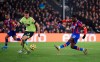 Crystal Palace's Jeffrey Schlupp scores his side's first goal of the game against Bournemouth, during their English Premier League soccer match at Selhurst Park in London, Tuesday Dec. 3, 2019. (Adam Davy/PA via AP)