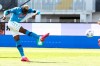 Napoli’s Victor Osimhen scores his sides third goal during a Serie A soccer match between Spezia and Napoli, at the Alberto Picco stadium in La Spezia, Italy, Saturday, May 8, 2021. (Tano Pecoraro/LaPresse via AP)