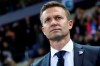 FILE - In this file photo dated Wednesday, Nov. 27, 2019, Salzburg soccer coach Jesse Marsch stands on the sidelines during a Champions League group E soccer match against Genk at the KRC Genk Arena in Genk, Belgium. American coach Jesse Marsch is taking over German soccer team Leipzig next season. The Bundesliga club said Thursday that Marsch will switch from sister club Red Bull Salzburg on a two-year contract until June 2023. (AP Photo/Francisco Seco, FILE)