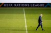 Switzerland's head coach Vladimir Petkovic during a training session of the national soccer team of Switzerland, one day before the UEFA Nations League soccer match between Switzerland and Ukraine at the Swissporarena in Lucerne, Switzerland, on Monday, November 16, 2020. (Alexandra Wey/Keystone via AP)