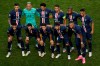Team PSG pose prior to the Champions League final soccer match between Paris Saint-Germain and Bayern Munich at the Luz stadium in Lisbon, Portugal, Sunday, Aug. 23, 2020. (AP Photo/Manu Fernandez, Pool)