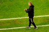 Manchester United's manager Ole Gunnar Solskjaer looks at his watch during the Champions League group H soccer match between RB Leipzig and Manchester United at the RB Arena in Leipzig, Germany, Tuesday, Dec. 8, 2020. (AP Photo/Matthias Schrader)