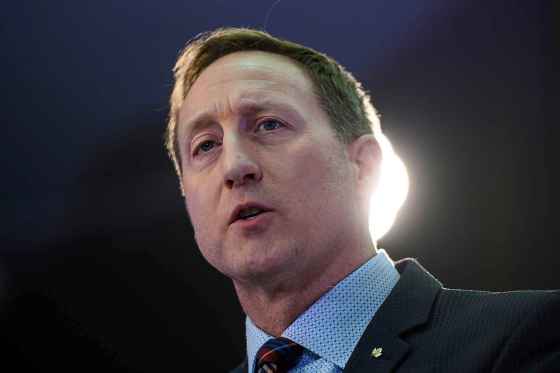 THE CANADIAN PRESS/Darren CalabresePeter MacKay speaks to a crowd of supporters during an event to officially launch his campaign for leader of the Conservative Party of Canada in January.