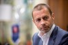UEFA President Aleksander Ceferin during an interview with The Associated Press in Lisbon, Portugal, Sunday, Aug. 23, 2020. Ceferin says he will hold talks about retaining the single-game eliminator format that has been used to complete the pandemic-disrupted Champions League and Europa League seasons. (AP Photo/Manu Fernandez)