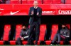 Real Madrid's head coach Zinedine Zidane applauds to his players during the Spanish La Liga soccer match between Sevilla and Real Madrid at the Ramon Sanchez Pizjuan stadium in Seville, Spain, Saturday Dec. 5, 2020. (AP Photo/Angel Fernandez)